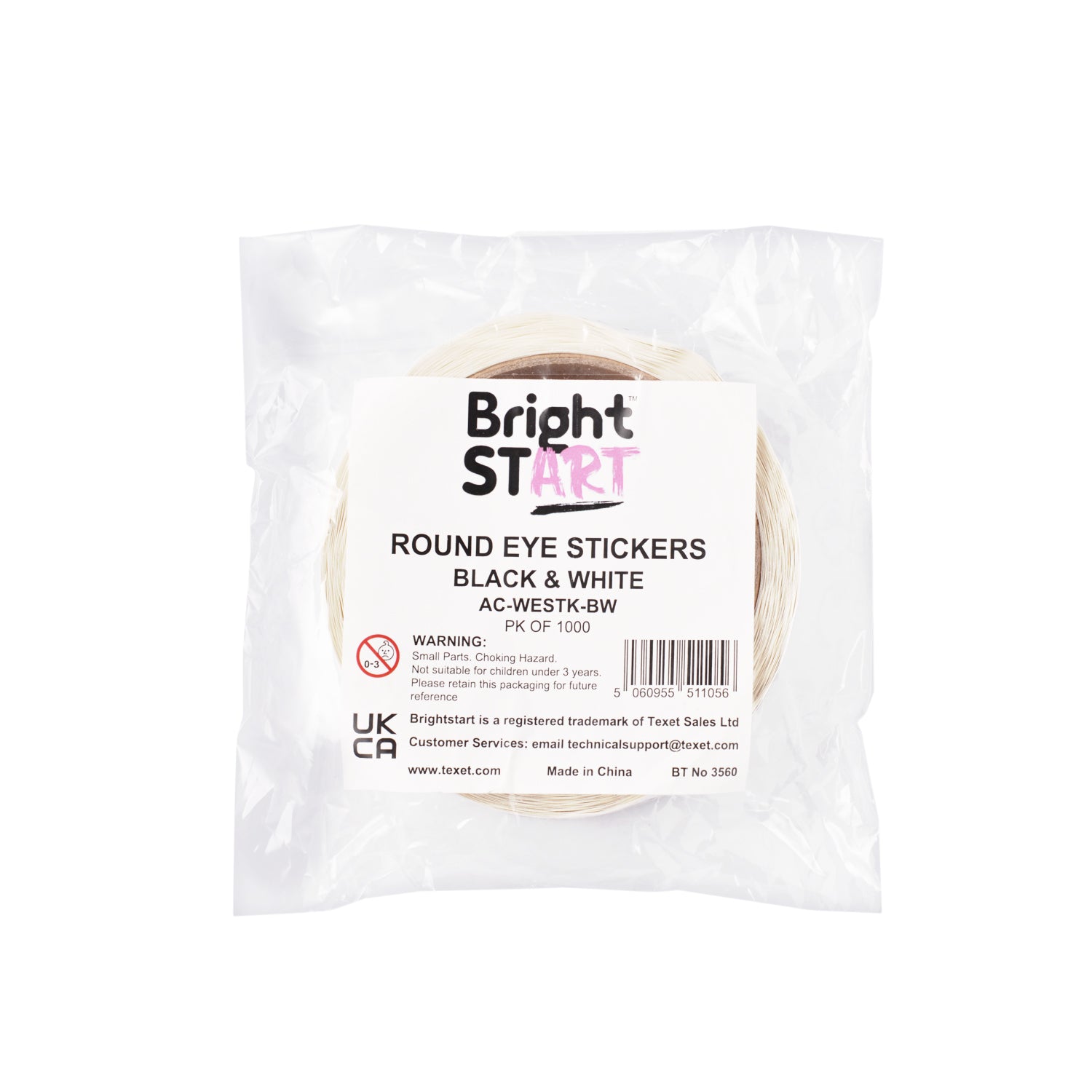 Round Eyes Stickers, Pack of 1000