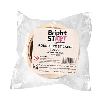 Round Eye Stickers – Colourful Craft Eyes, Pack of 2000