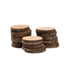 Wood Discs Assorted Shape & Size with Hole, Pack of 250g