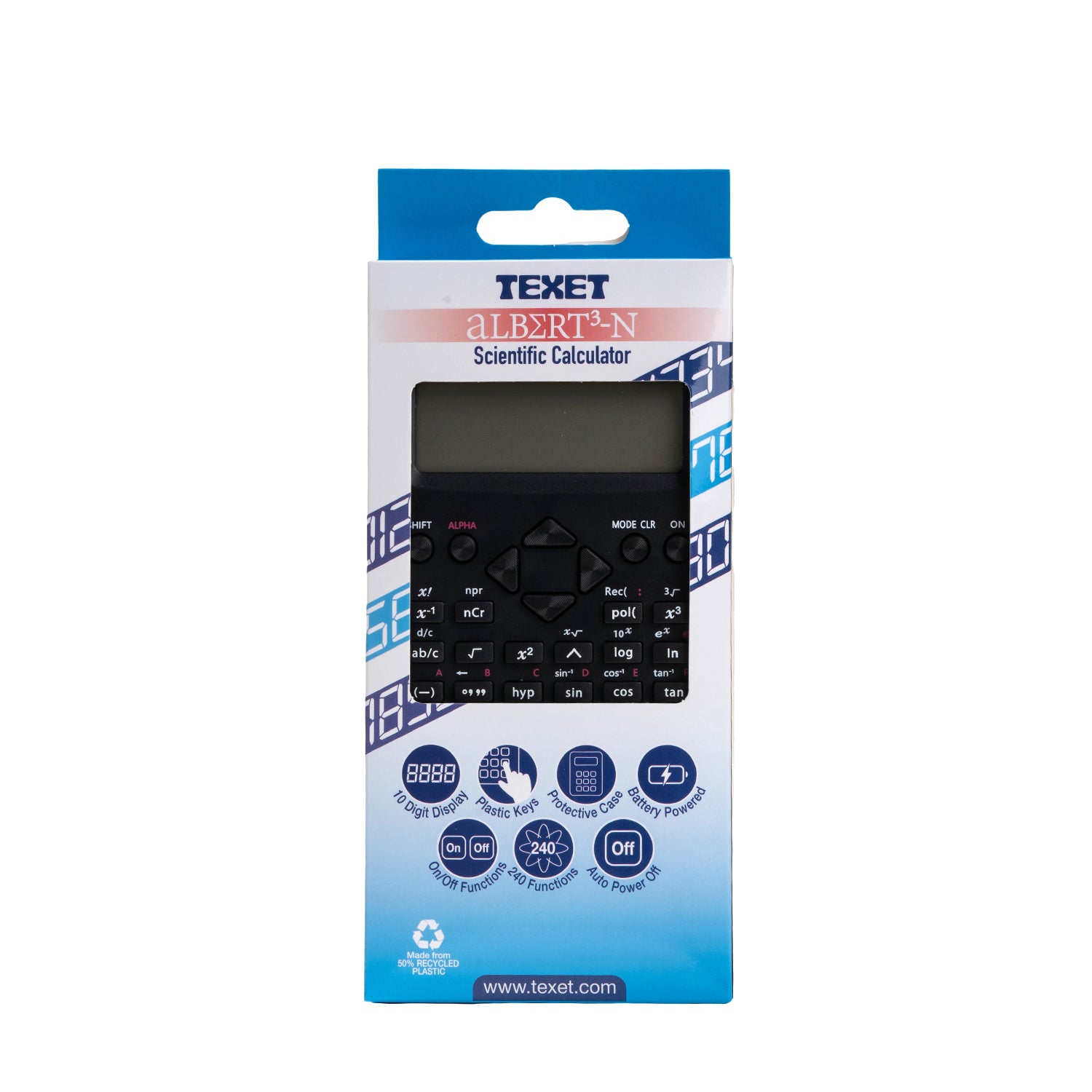 ALBERT3-N Scientific Calculator 10 Digit, 2 Lines Display