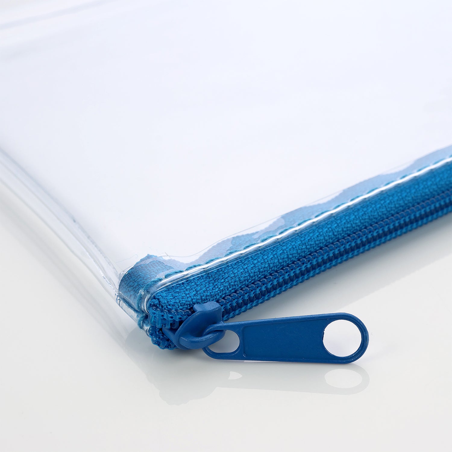 Blue Clear Pencil Case 125 x 200mm, Pack of 12