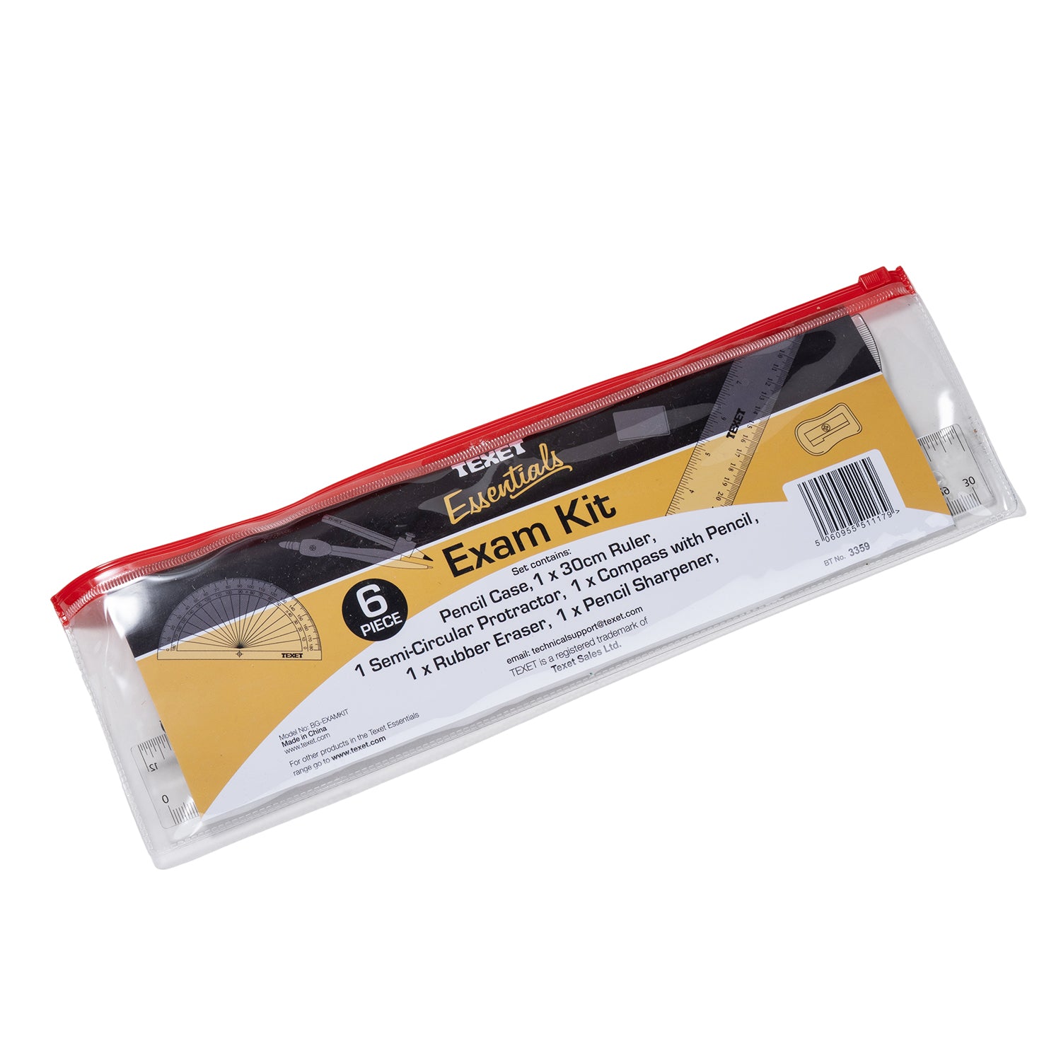 Exam Kit in Plastic Pencil Case