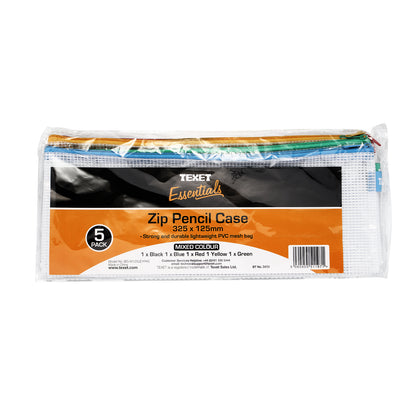 Zip Pencil Case, Pack of 5