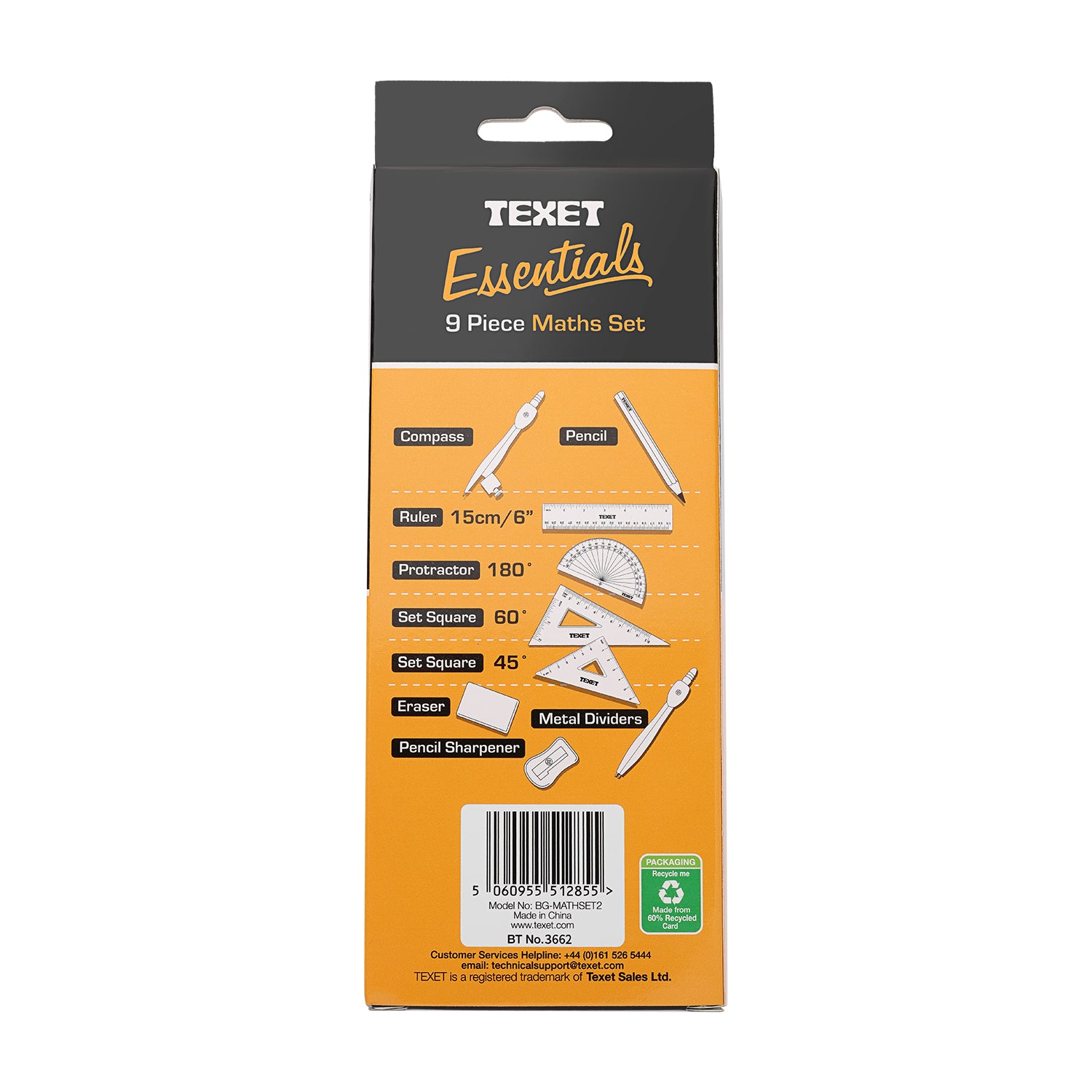 9 Piece Math Set in Metal Tin