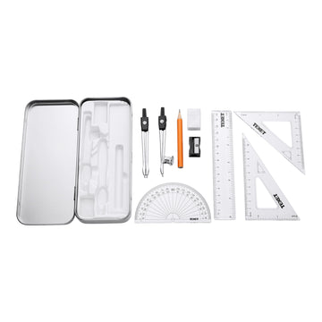 9 Piece Math Set in Metal Tin