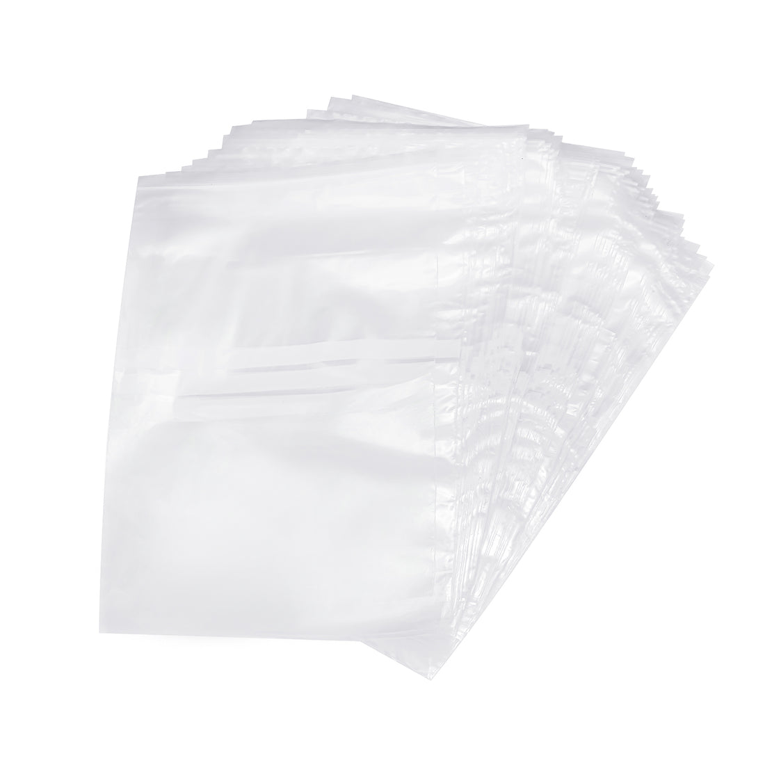 Large Resealable Bag with Write On Label, Pack of 100