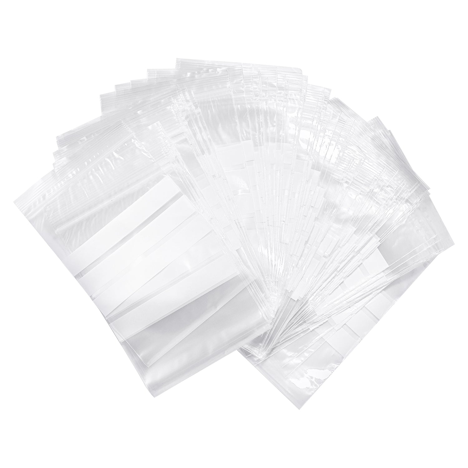 Small Resealable Bag with Write On Label, Pack of 100