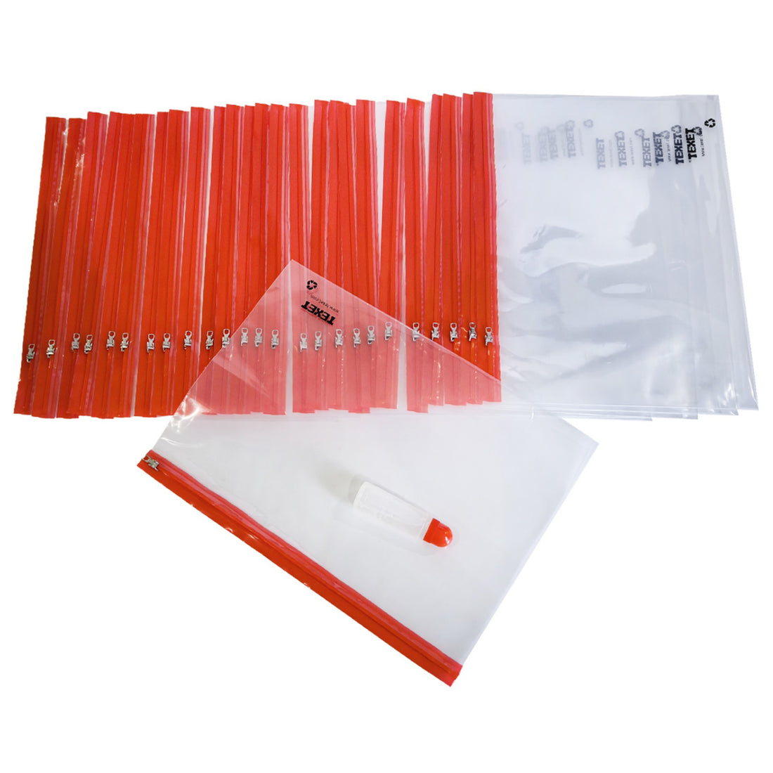 A4+ Red Zipped Wallet, Pack of 25