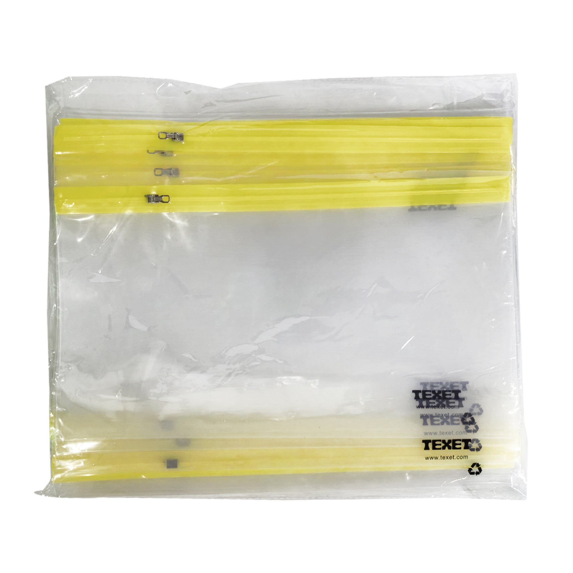 A4+ Yellow Zipped Wallet, Pack of 25