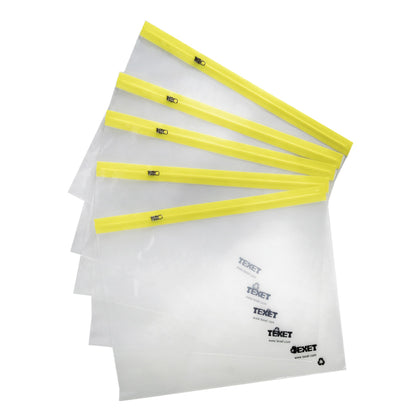 A4+ Yellow Zipped Wallet, Pack of 25