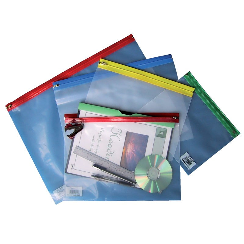 A4++ Mix Colours Zipped Wallet, Pack of 25