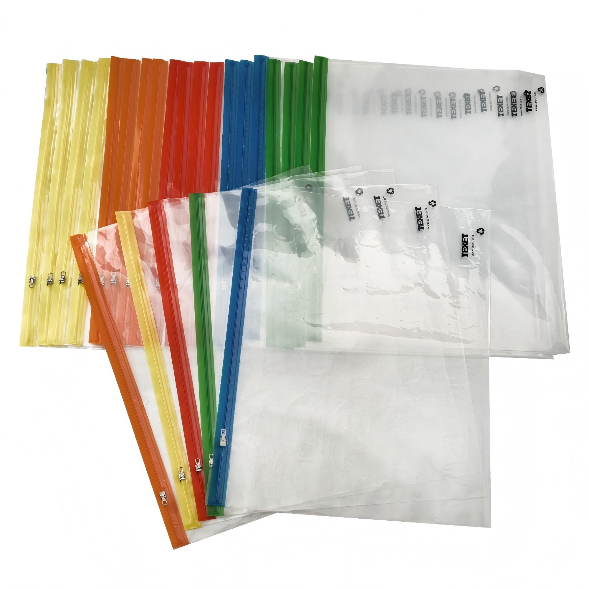 A3 Mix Colours Zipped Wallet, Pack of 25