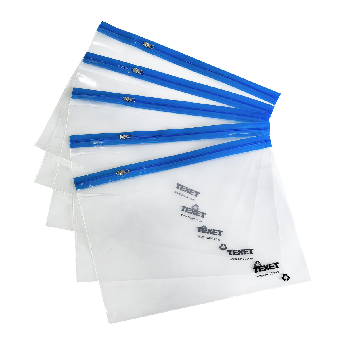 A4 Blue Zipped Wallet, Pack of 25