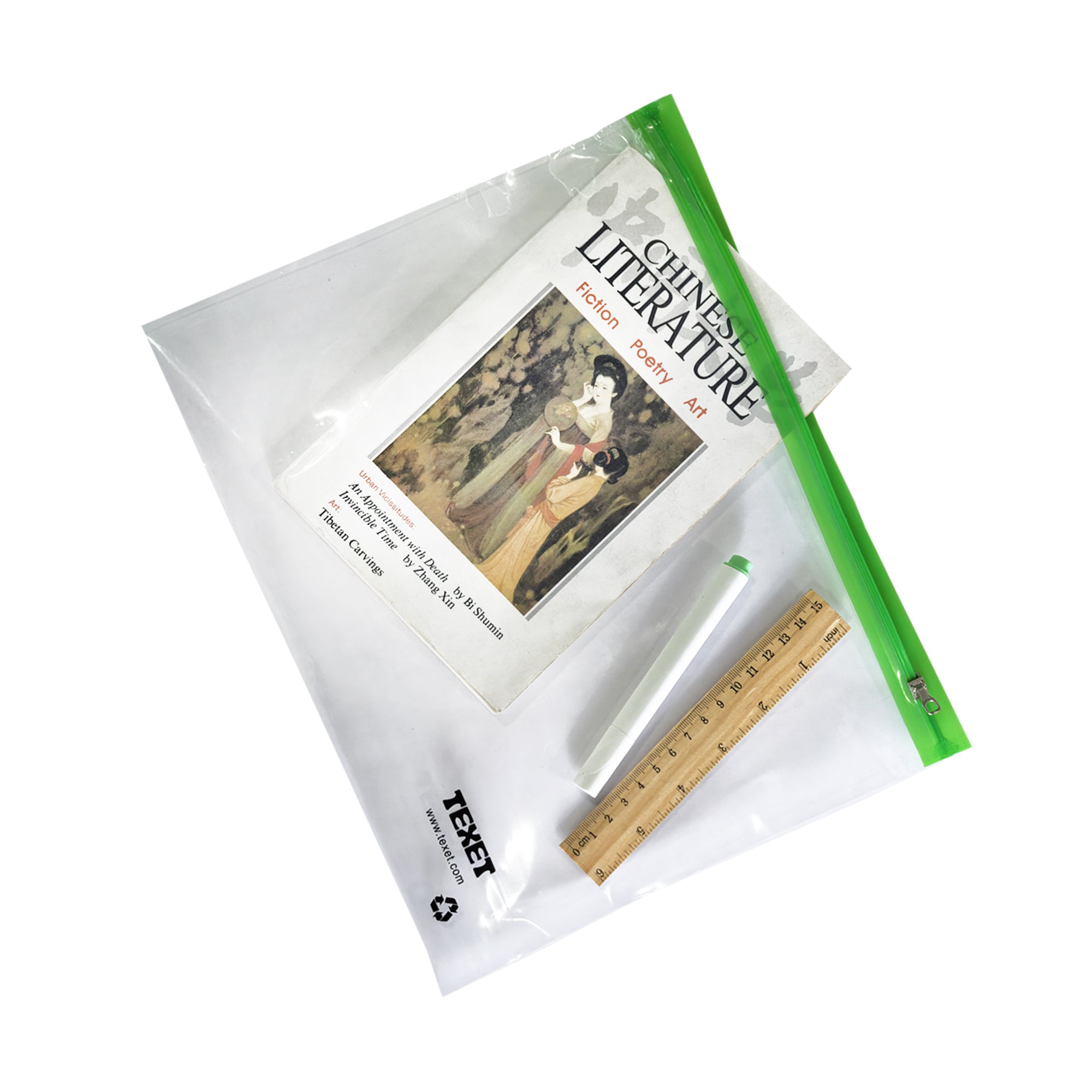 A4 Green Zipped Wallet, Pack of 25