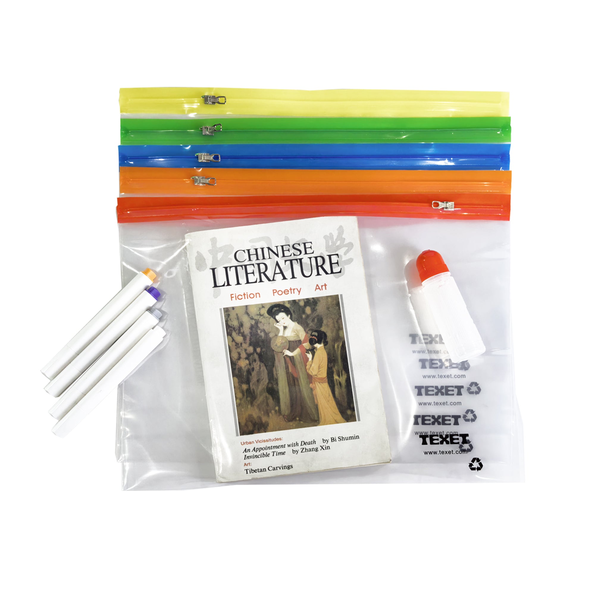 A4 Mix Colours Zipped Wallet, Pack of 25