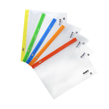 A4 Mix Colours Zipped Wallet, Pack of 25