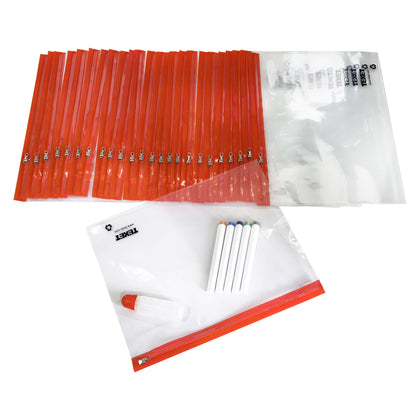 A4 Red Zipped Wallet, Pack of 25