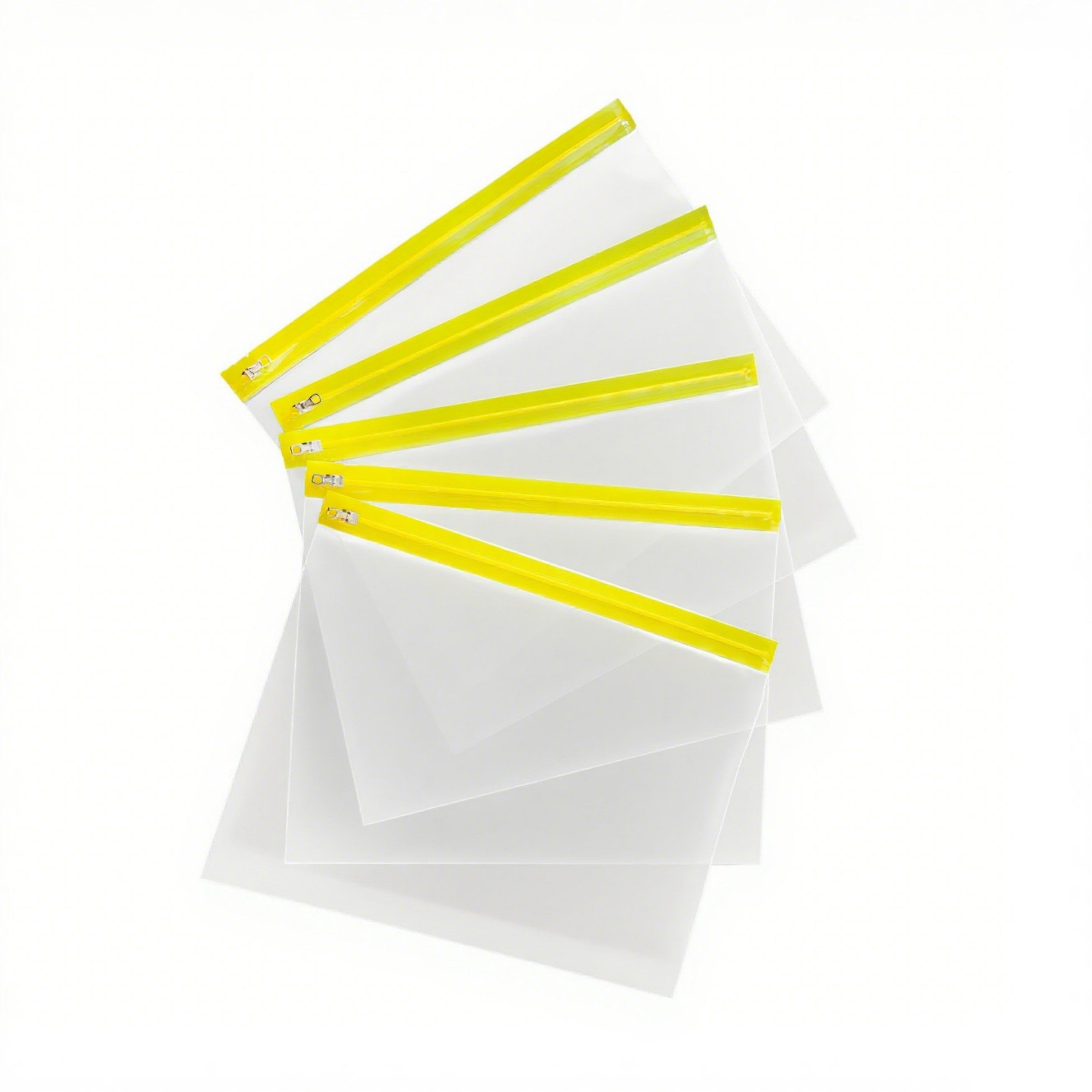 A4 Yellow Zipped Wallet, Pack of 25