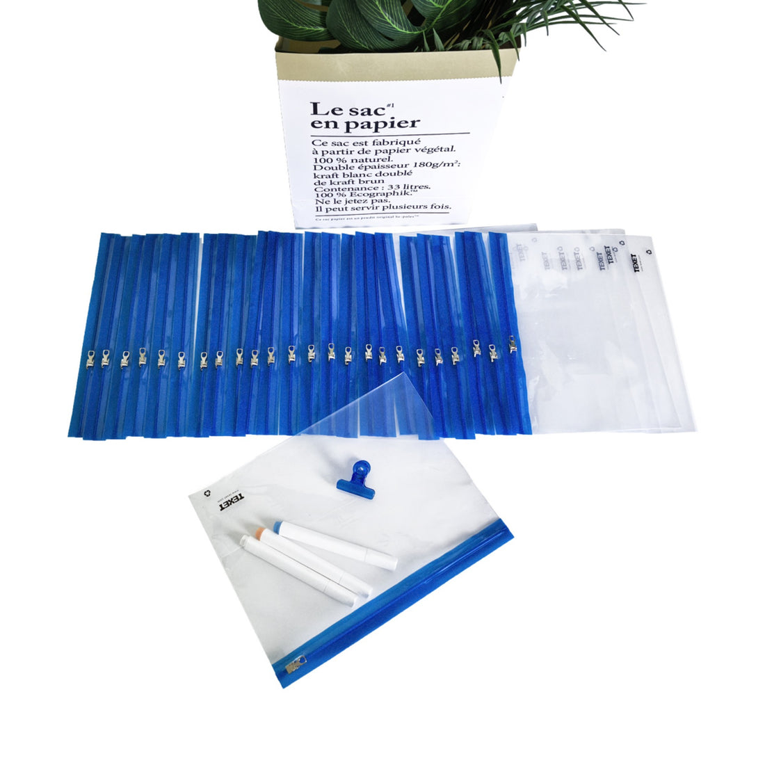 A5 Blue Zipped Wallet, Pack of 25