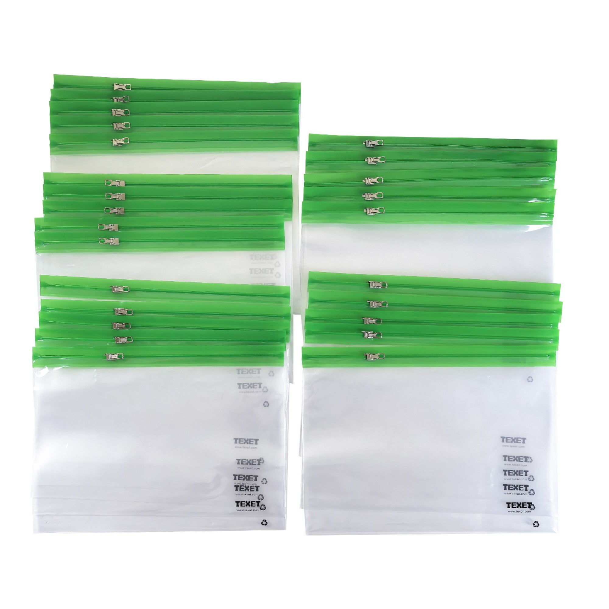 A5 Green Zipped Wallet, Pack of 25