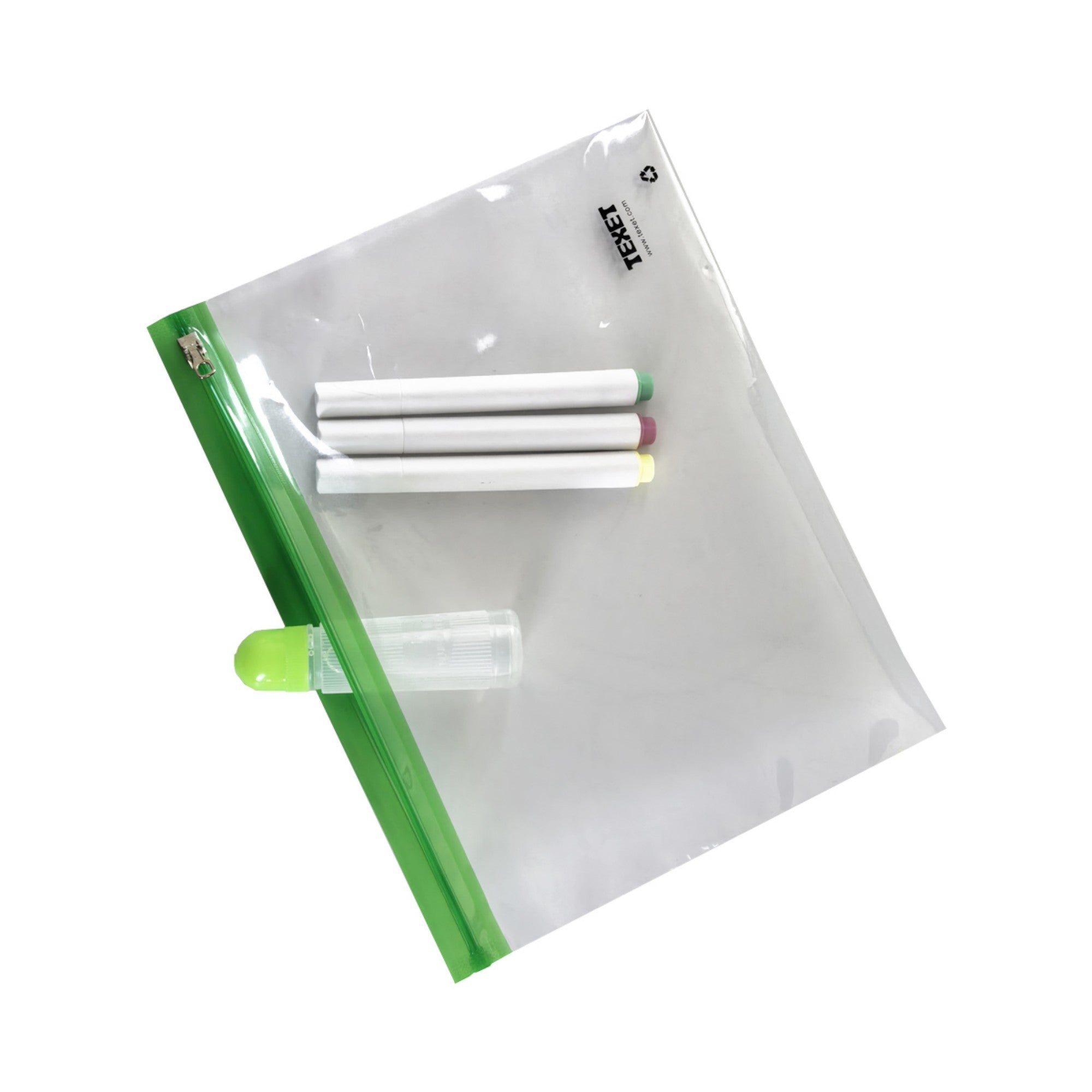 A5 Green Zipped Wallet, Pack of 25