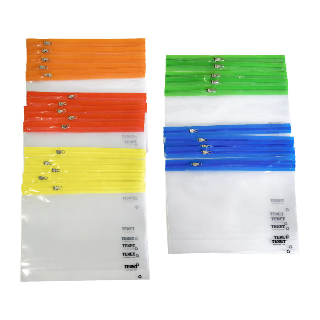 A5 Mix Colours Zipped Wallet, Pack of 25