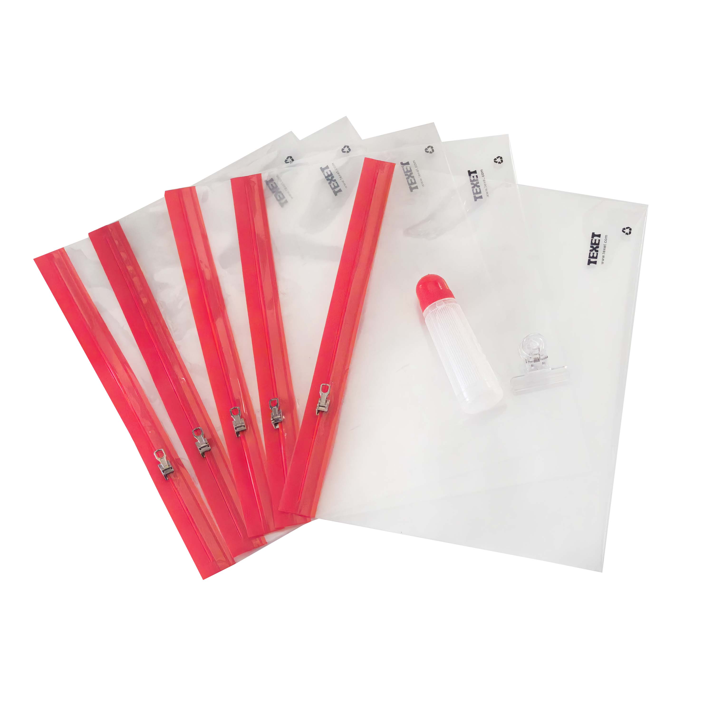 A5 Red Zipped Wallet, Pack of 25