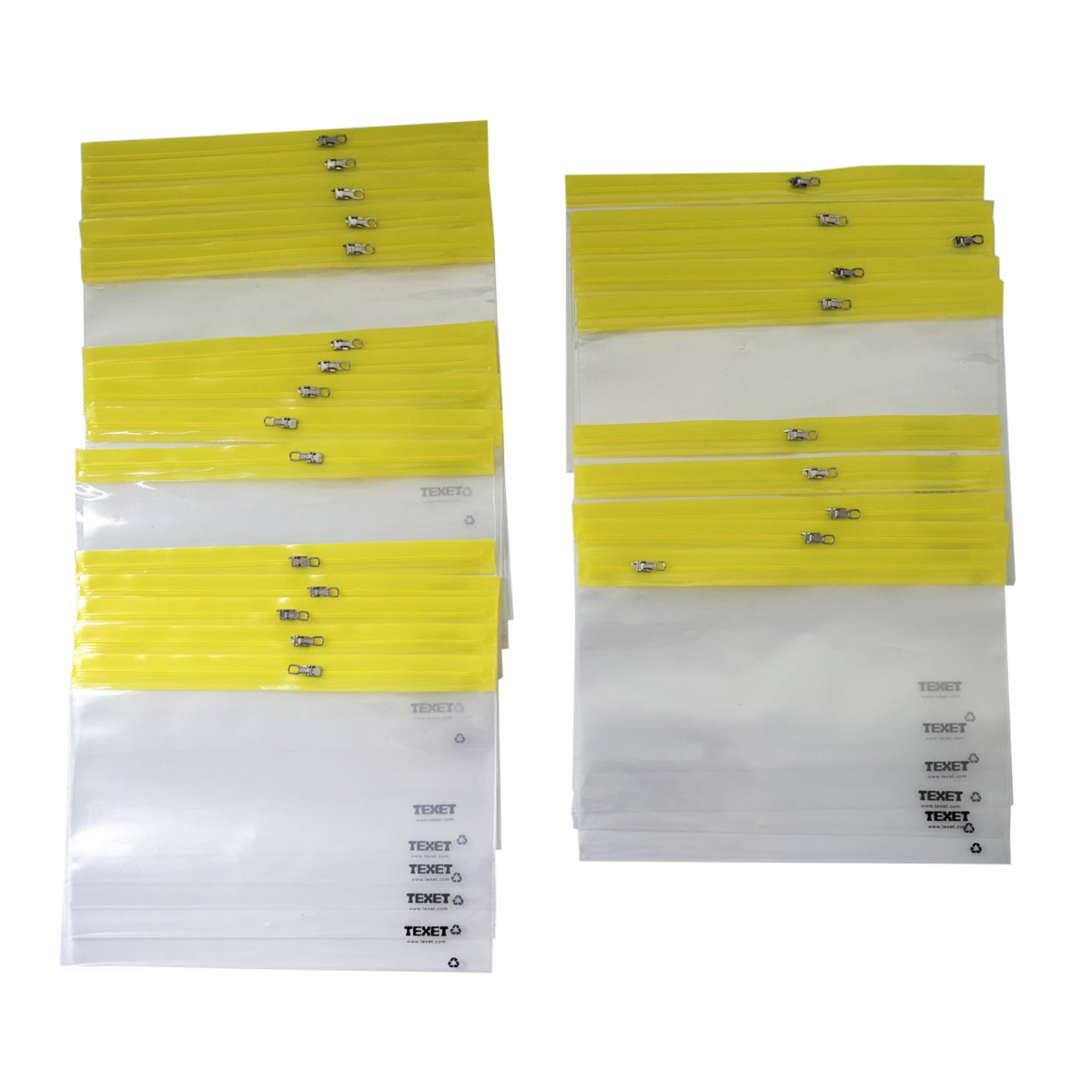 A5 Yellow Zipped Wallet, Pack of 25