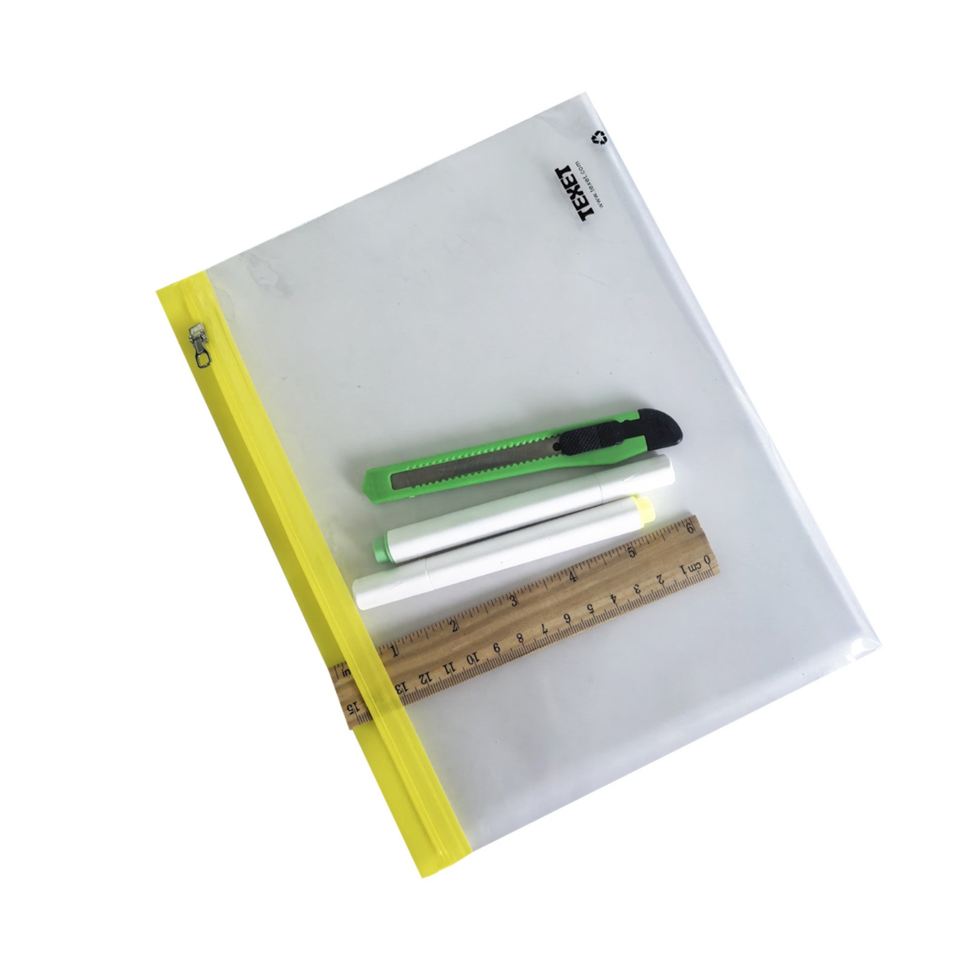 A5 Yellow Zipped Wallet, Pack of 25