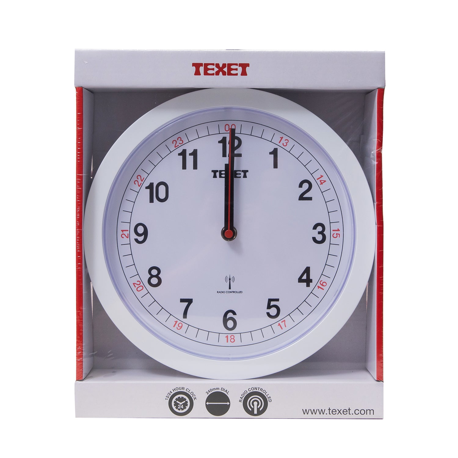 Radio Controlled Wall Clock, 25 cm