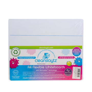 A4 Flexible 3-Lined/Plain Eco Antimicrobial Arywipe Boards, Pack of 30