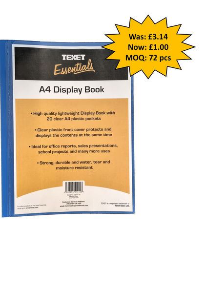 A4 Clear Display Book, 20 Pockets