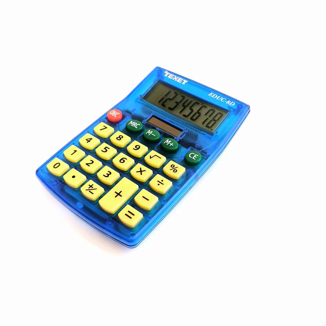 EDUC-8D Large 8 Digit Dual Powered Semi Desktop Calculator