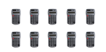 EDUC-8PK10 Large 8 Digit Dual Powered Pocket Calculator, Pack of 10