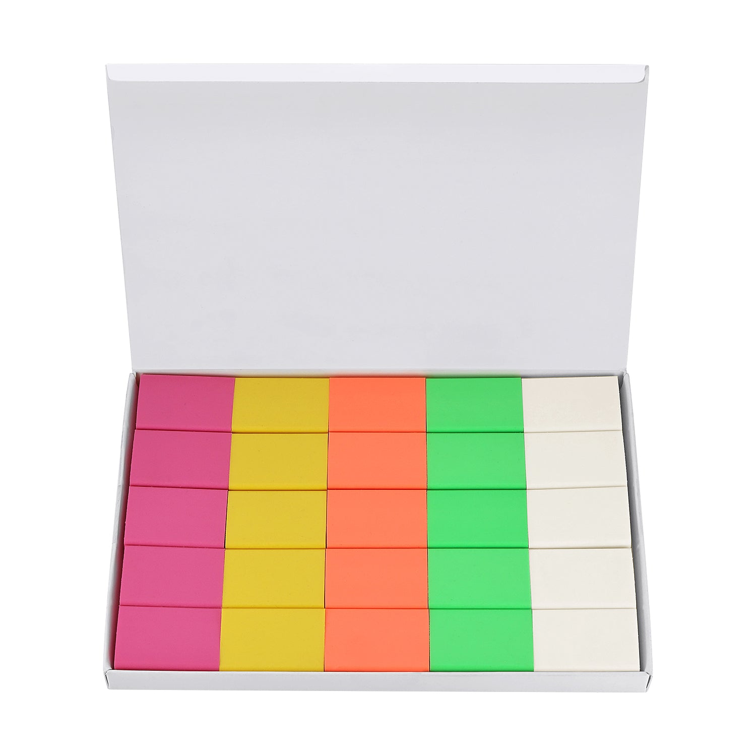 Mix Colours Plastic Eraser, Pack of 25