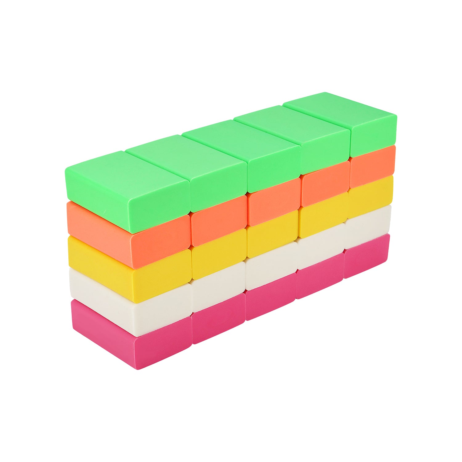 Mix Colours Plastic Eraser, Pack of 25