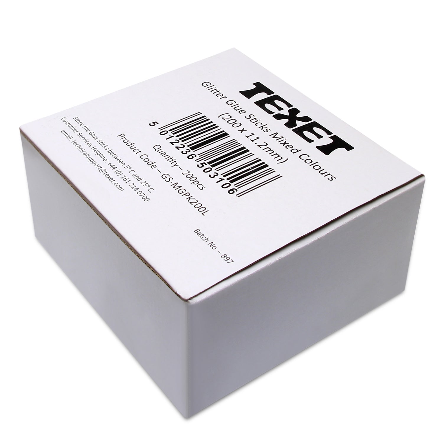 Glitter Glue Sticks Mixed Colours 200 x 11.2mm, Pack of 200