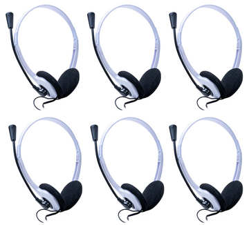 Lightweight Boom Headset, Pack of 6