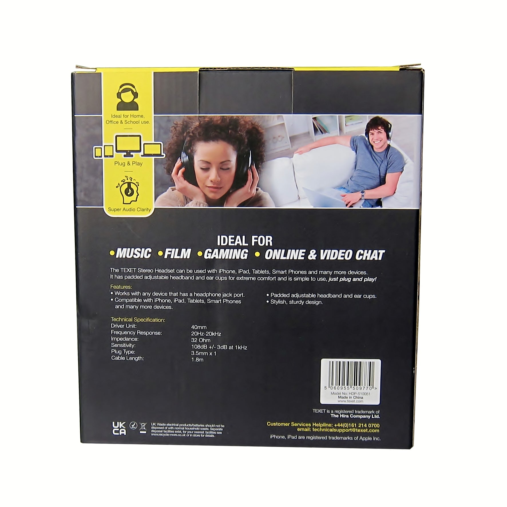 Stereo Classic Headphone, Black