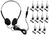 Black Walkman Style Headphone, Pack of 12