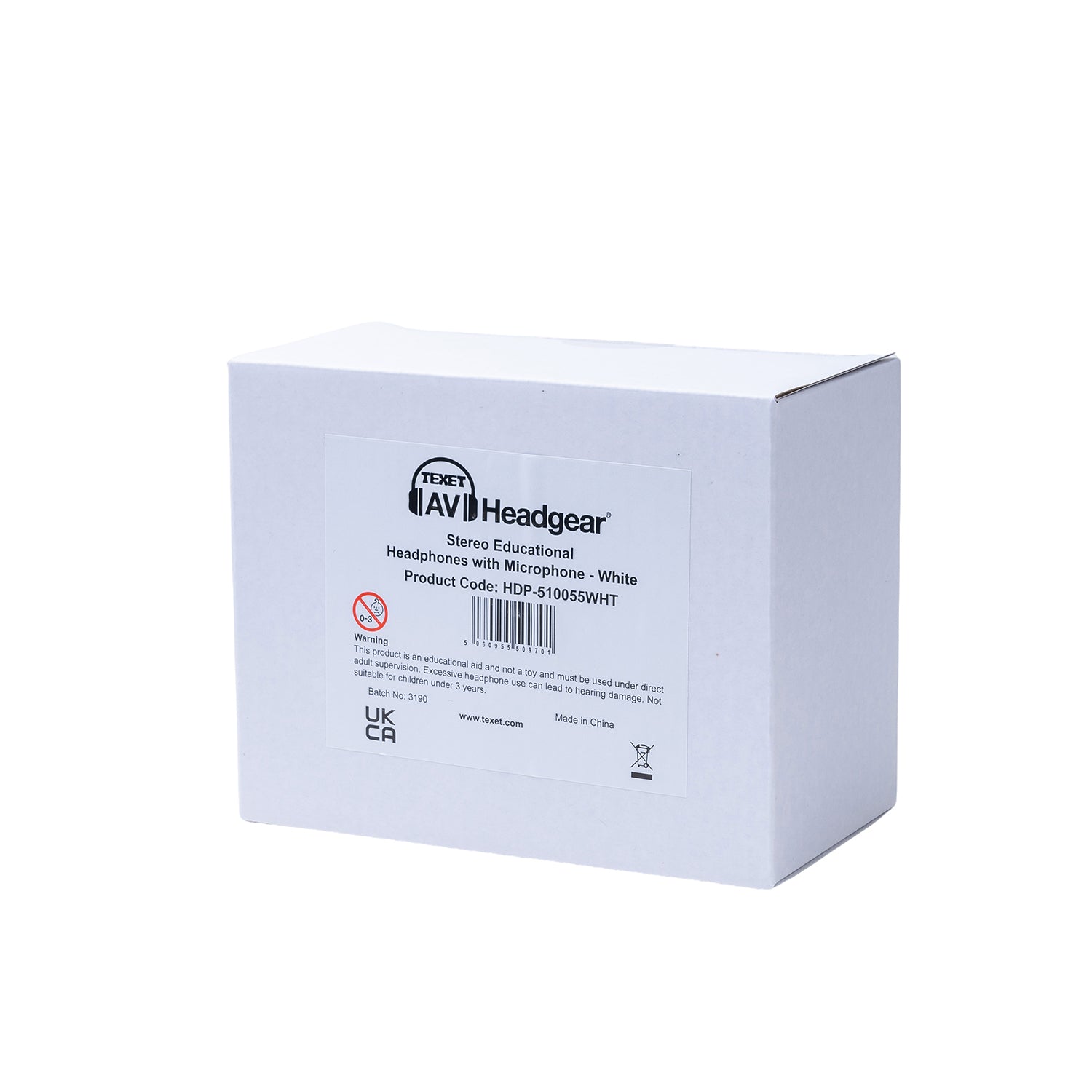 Stereo Educational Headphone, White