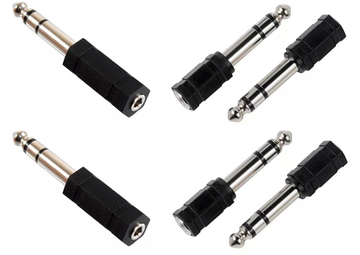 Stereo Jack Adaptors, Pack of 6