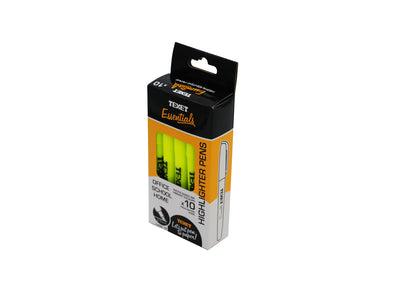 2.5mm Highlighter Pen Yellow Chisel, Pack of 10