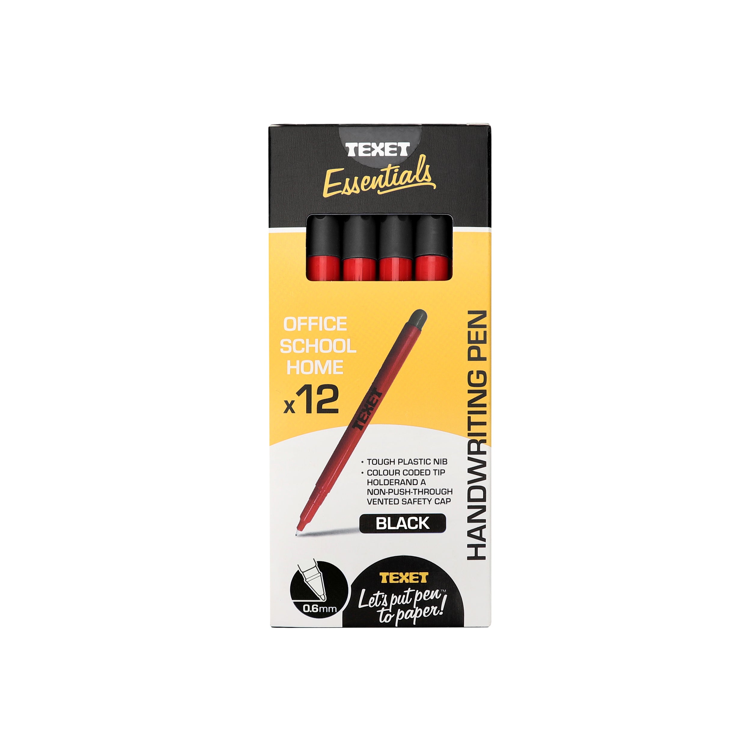 Black Handwriting Pens, Pack of 12