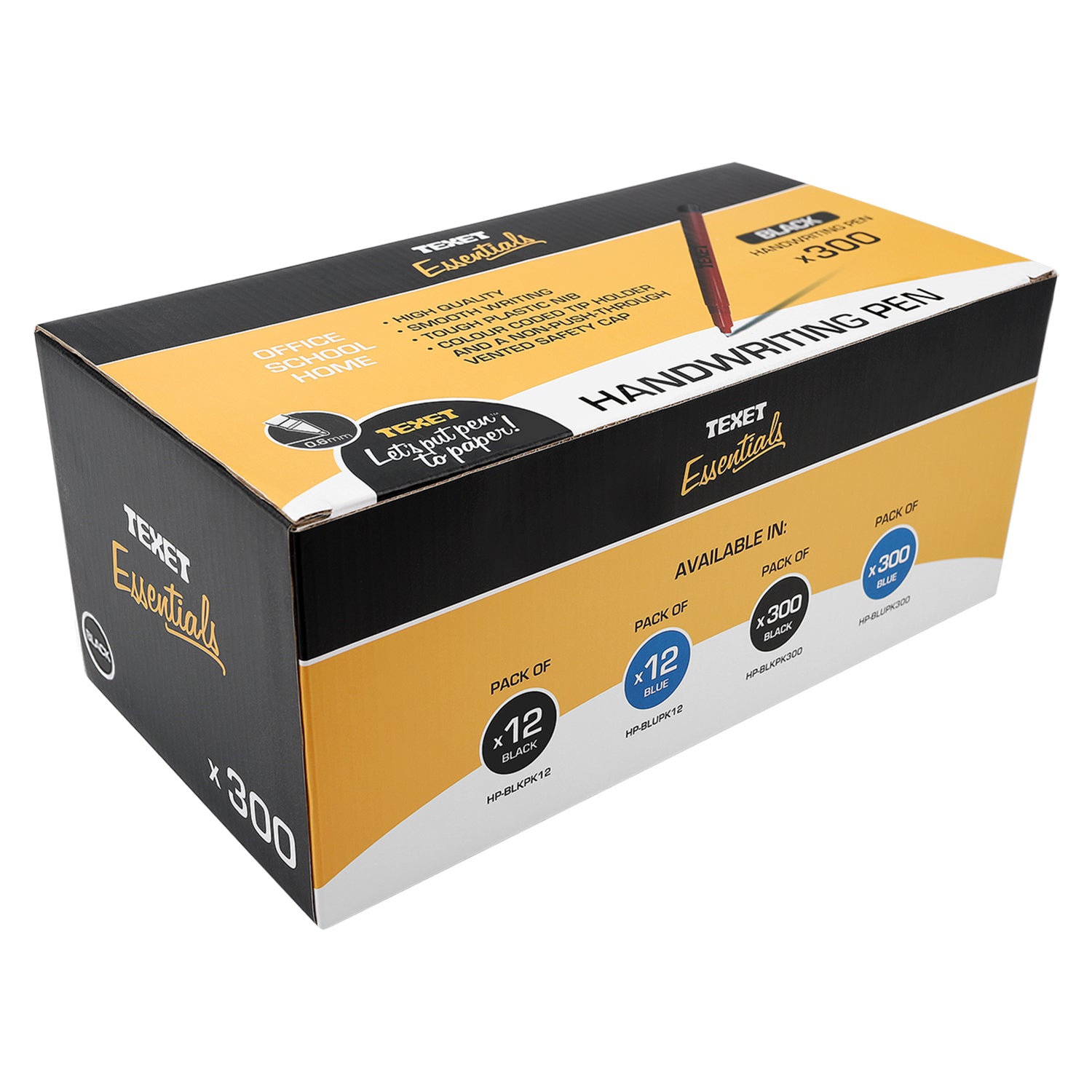 Black Handwriting Pens, Pack of 300