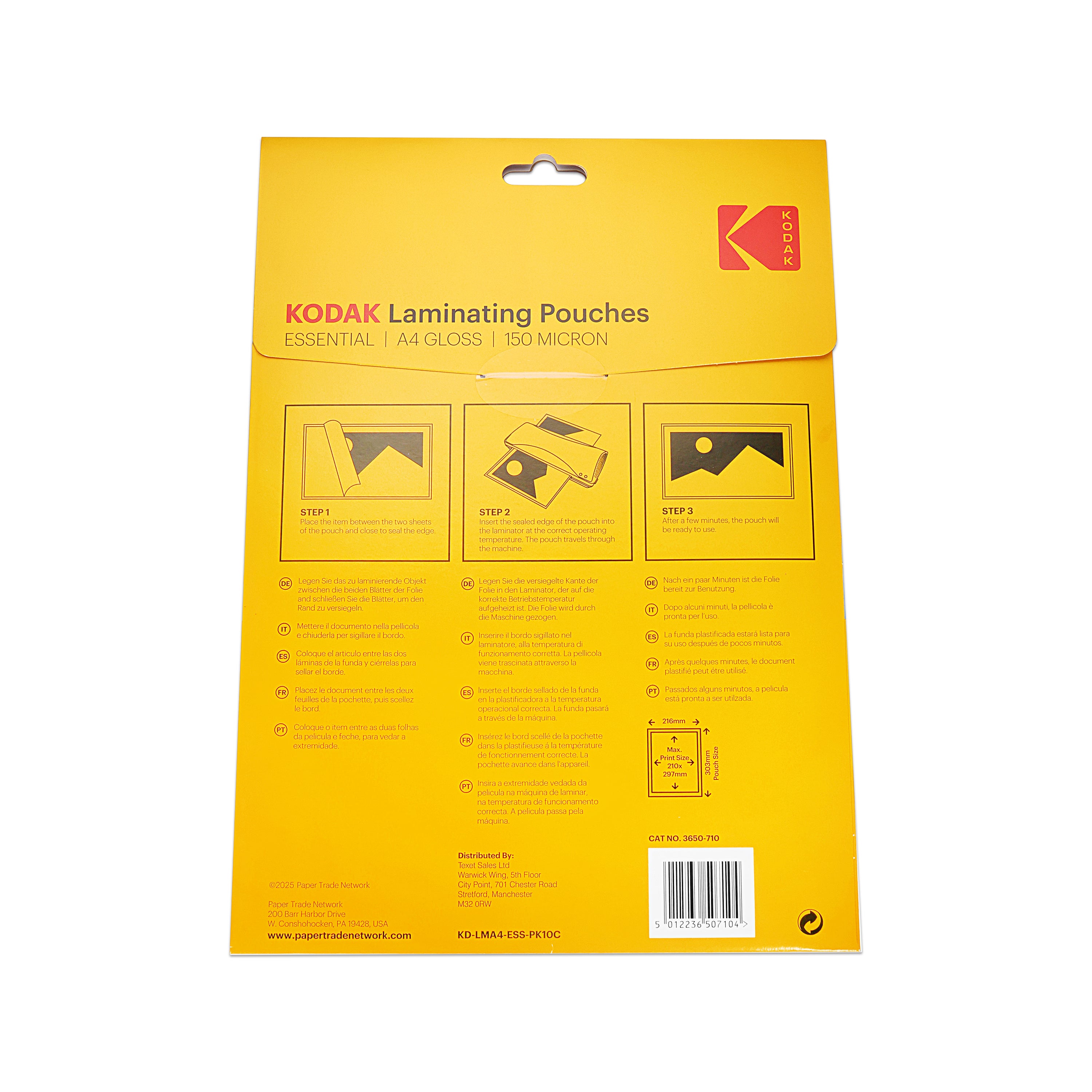 Kodak Essential A4 Laminating Pouches, 150 mcn Pack of 10