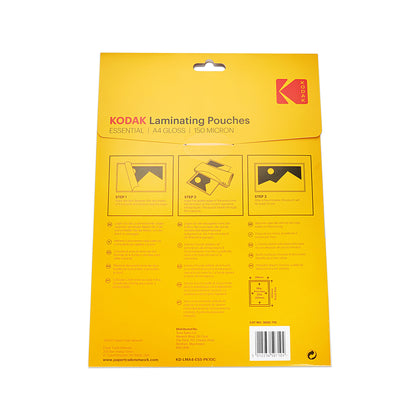 Kodak Essential A4 Laminating Pouches, 150 mcn Pack of 10