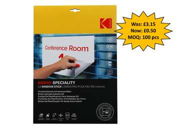 A4 150 mcn Pack 10 Window Sticker Pouches