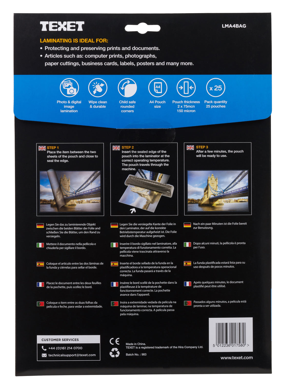 A4 Laminating Pouches, Pack of 25