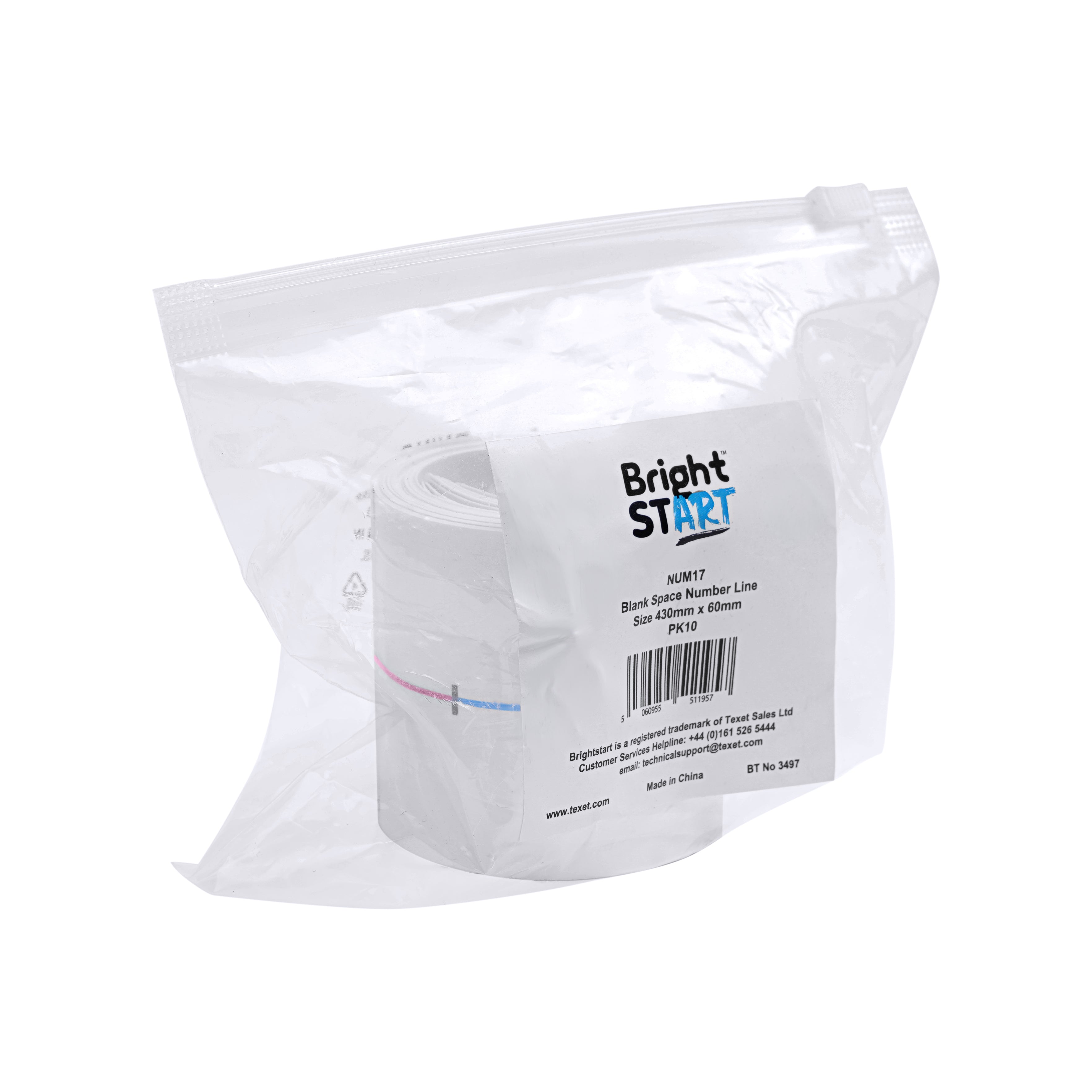 Blank Space Number Line 430 x 60mm, Pack of 10